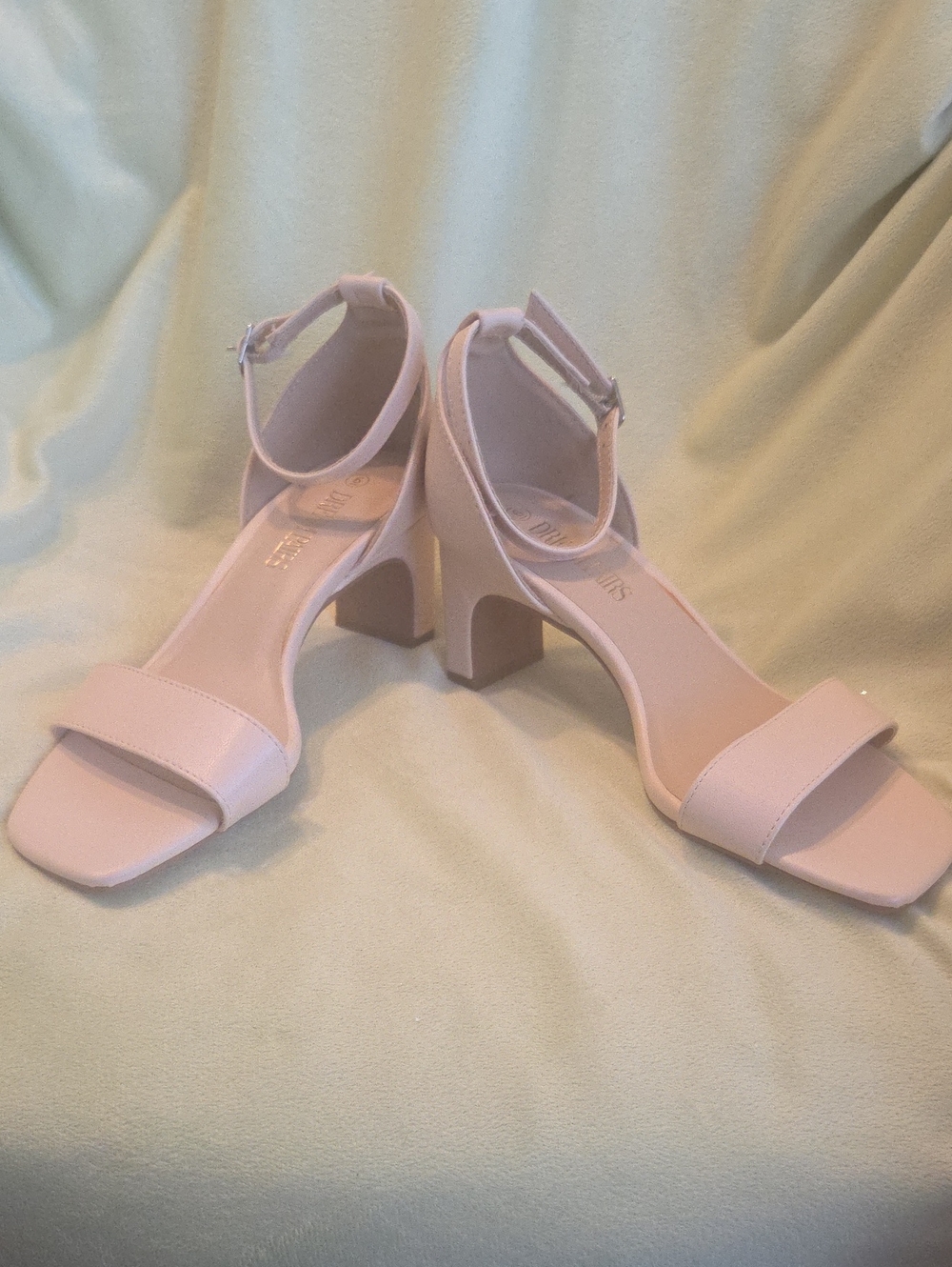 Dream Pairs Blush Pink Ankle-Strap Block Heels